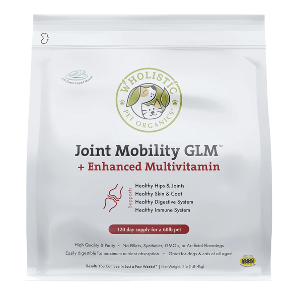 Wholistic Pet Organics Joint Mobility GLM - 4lb - Dog & Cat Joint Supplement 3