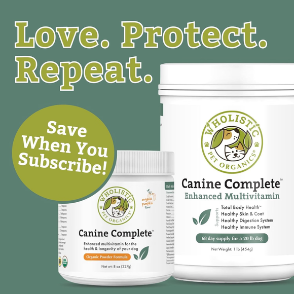 Wholistic Pet Organics Pumpkin Canine Complete Multivitamins for Dog - Dog Multi-Vitamins 10
