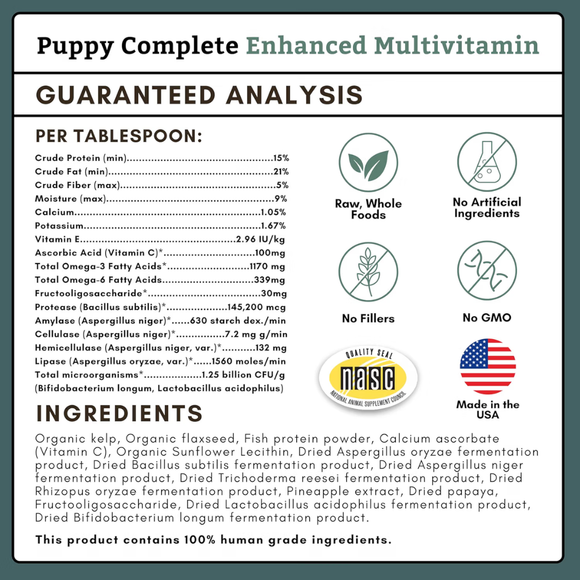 Wholistic Pet Organics Puppy Complete Original White Fish Flavor Multivitamin for Puppies - Dog Supplements & Vitamins 4