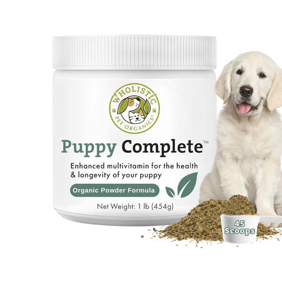 Wholistic Pet Organics Puppy Complete Original White Fish Flavor Multivitamin for Puppies - 1 lb - Dog Supplements &
