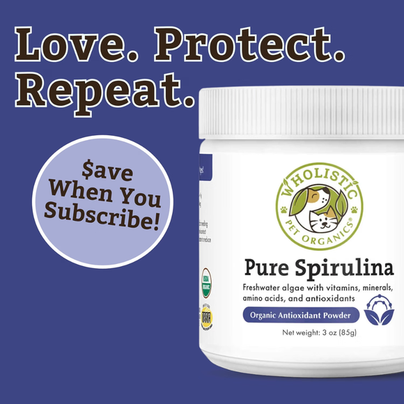 Wholistic Pet Organics Pure Spirulina for Cats & Dogs 3 oz - Dog & Cat Supplements & Vitamins 8