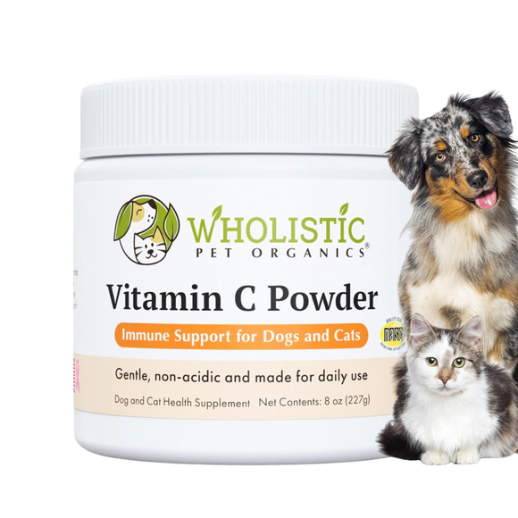 Wholistic Pet Organics Vitamin C Powder for Dogs & Cats - 8 oz - Dog & Cat Supplements & Vitamins 12