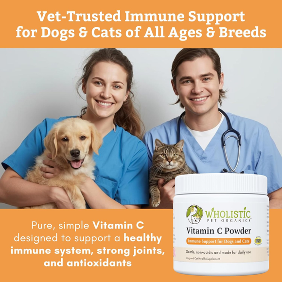 Wholistic Pet Organics Vitamin C Powder for Dogs & Cats - Dog & Cat Supplements & Vitamins 7