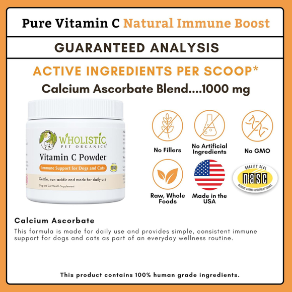 Wholistic Pet Organics Vitamin C Powder for Dogs & Cats - Dog & Cat Supplements & Vitamins 6
