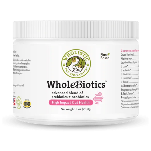 Wholistic Pet Organics WholeBiotics - 1oz - Cat and Dog & Probiotics Supplements 1