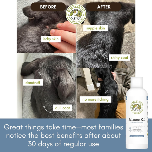 Wholistic Pet Organics Wild Alaskan Salmon Oil - Pet Vitamins & Supplements 5