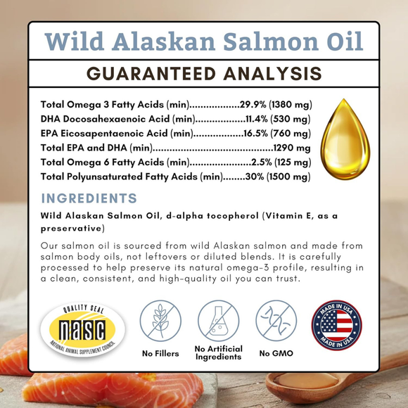 Wholistic Pet Organics Wild Alaskan Salmon Oil - Pet Vitamins & Supplements 10