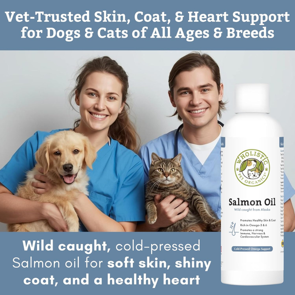 Wholistic Pet Organics Wild Alaskan Salmon Oil - Pet Vitamins & Supplements 11