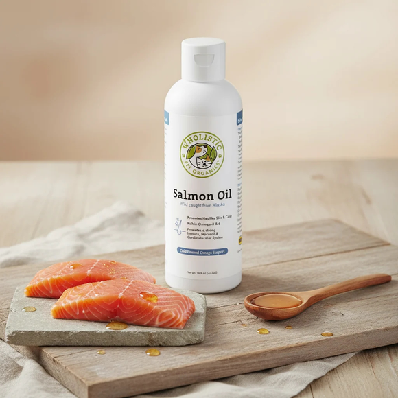 Wholistic Pet Organics Wild Alaskan Salmon Oil - Pet Vitamins & Supplements 7