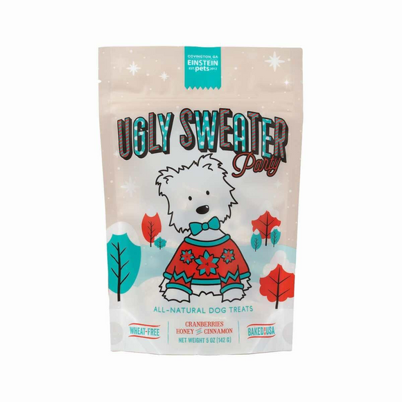 Wonder Bark Christmas Ugly Sweater Cranberry Honey & Cinnamon Dog Treats (5 oz) - Dog Treats 1
