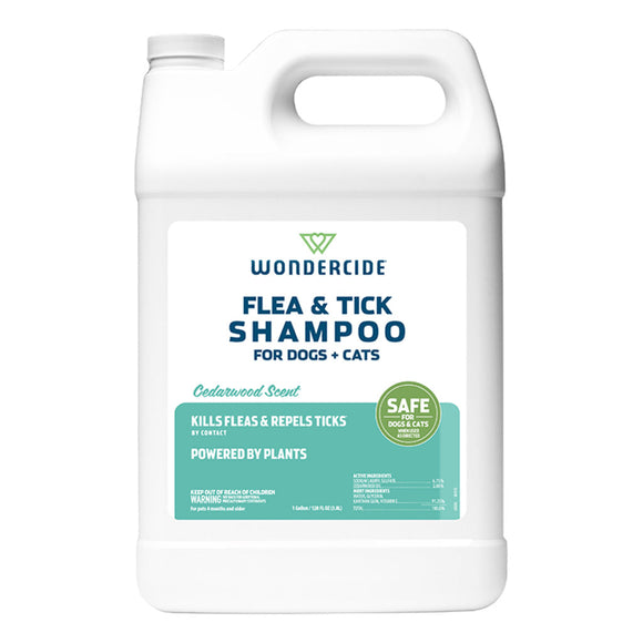 Wondercide Dog & Cat Flea & Tick Shampoo with Natural Essential Oils 1 gallon - Cedarwood - Dog Shampoos & Conditioners