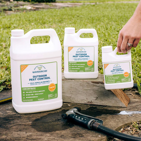 Wondercide Outdoor Pest Control Concentrate for Yard + Garden with Natural Essential Oils, 16-oz