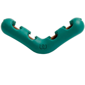 Woof Dog Bite n' Brush Dog Chew Treat Holder, Green