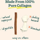 Woof Dog BullySafe Chews Pure Collagen Dog Treats, 6"