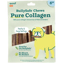 Woof Dog BullySafe Chews Pure Collagen Dog Treats, 6" 10 count