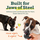 Woof Pupsicle Power Chewer Refillable Dog Treat Dispenser Toy, Black