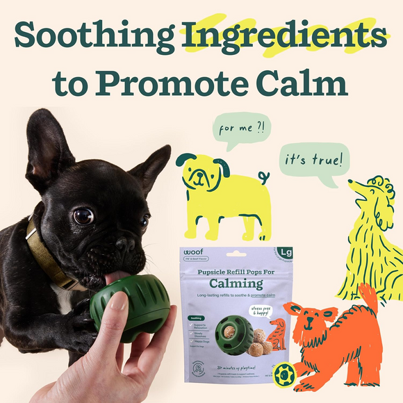 Woof Pupsicle Refill Pops for Calming Peanut Butter & Beef Recipe Lickable Dog Treats - Dog Treats 2