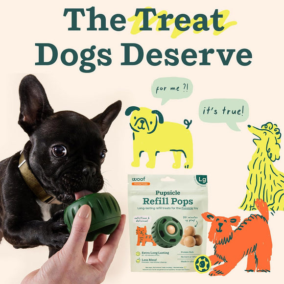 Woof Pupsicle Refill Pops Peanut Butter & Beef Recipe Lickable Dog Treats