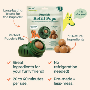 Woof Pupsicle Refill Pops Peanut Butter & Chicken Recipe Grain-Free Lickable Dog Treats - Dog Treats 2
