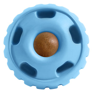 Woof Pupsicle Power Chewer Refillable Dog Treat Dispenser Toy, Blue