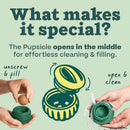 Woof Pupsicle Power Chewer Refillable Dog Treat Dispenser Toy, Green