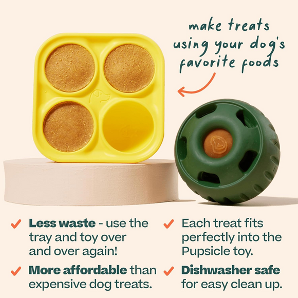 Woof PupsicleTreat Tray Mold Treat Dispenser Dog Toy - Dog Toys 4