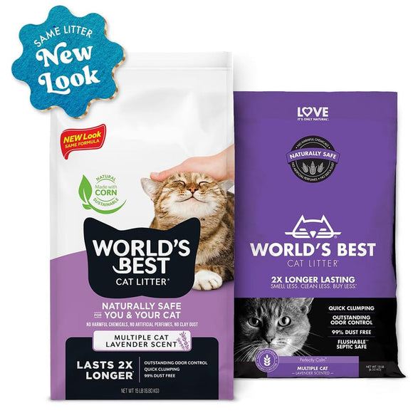 World’s Best Cat Litter Multiple Cat Lavender Scent 28 lbs - Cat Litter & Waste Disposal 2
