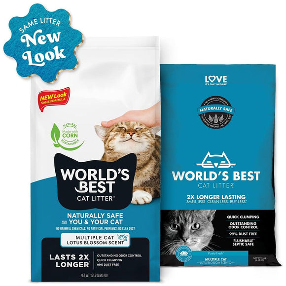 World’s Best Cat Litter Multiple Cat Lotus Blossom Scent 28 lbs - Cat Litter & Waste Disposal 2