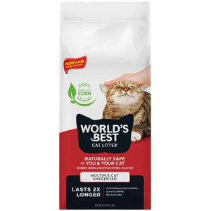 World’s Best Cat Litter Multiple Cat Unscented 28 lbs - Cat Litter & Waste Disposal 1