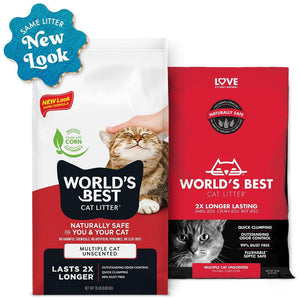 World’s Best Cat Litter Multiple Cat Unscented 28 lbs - Cat Litter & Waste Disposal 2