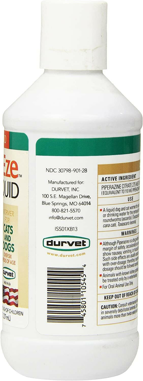 WormEze Canine and Feline Anthelmintic Liquid (8 oz) - Pet Health Care & Wellness 3