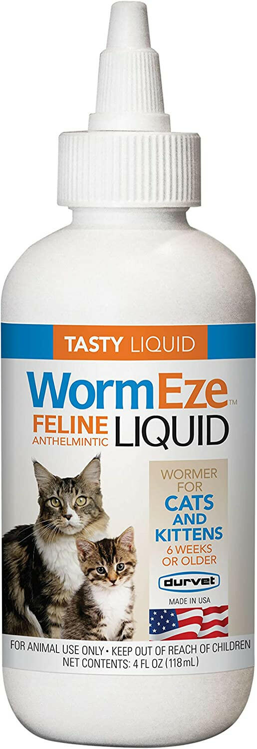 WormEze Feline Anthelmintic Liquid (4 oz) - Cat Supplements & Vitamins 1