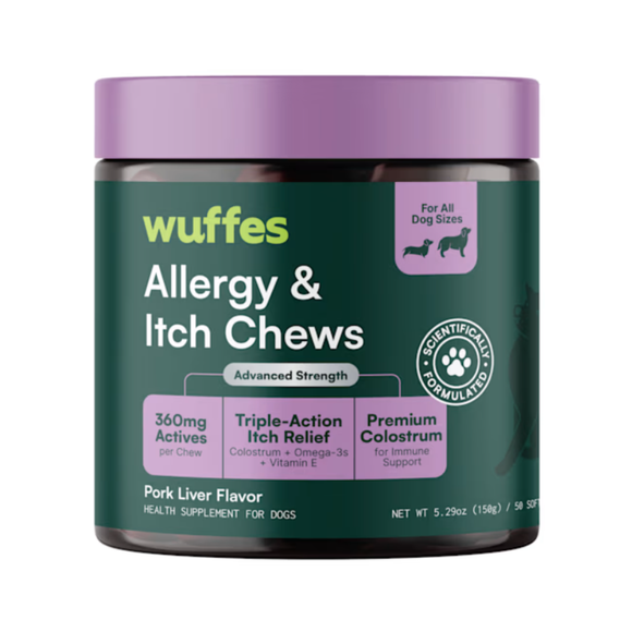 Wuffes Allergy & Itch Chews for Dogs (50 chews) - Dog Treats 1