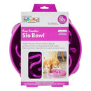 Outward Hound Fun Feeder Slo Bow Slow Feeder Dog Bowl, Purple Flower-8