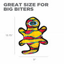 Outward Hound Invincible Gecko 2 Stuffingless Durable Squeaker Red / Orange Dog Toy (Medium)