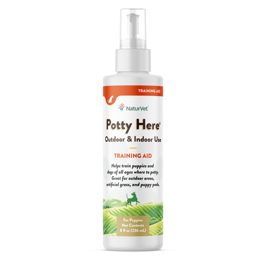 NaturVet Potty Here Training Aid Spray for Indoor & Outdoor Use (8 oz)