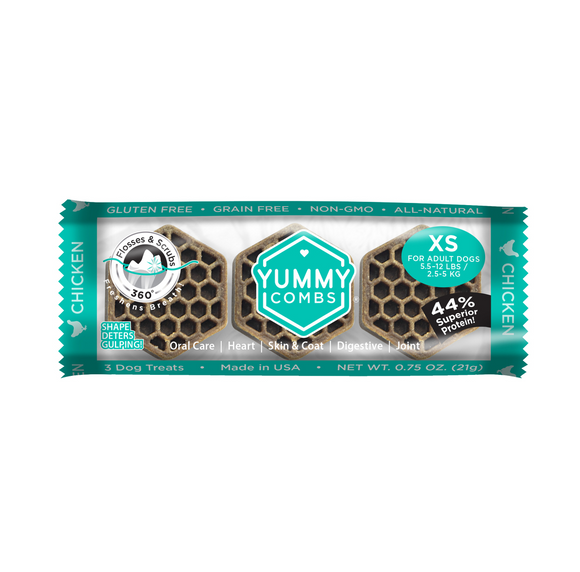 Yummy Combs Dental Flossing Treats for Extra-Small Dogs 5.5-12lbs - 3 Chews - Dog Dental Chews & Treats 9