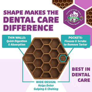 Yummy Combs Dental Flossing Treats for Extra-Large Dogs 100lbs+ (6 Count) - Dog Dental Chews & Treats 2