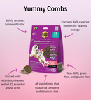 Yummy Combs Fish & Egg Dental Flossing Treats for Extra-Small Dogs 5.5-12lbs - Dog Dental Chews & Treats 2