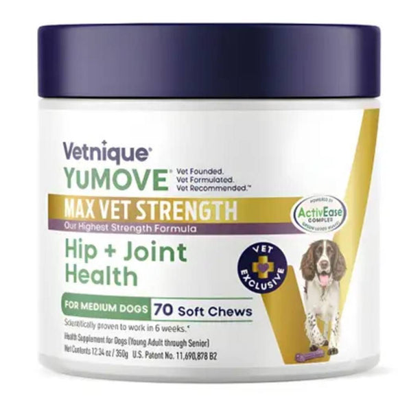 YuMove Advance 360 Max Strength Hip and Joint Supplement For Dogs (70 Soft Chews) - Medium Dogs - Dog Hip & Joint