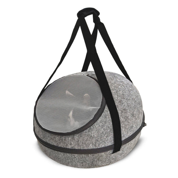 Doc & Phoebe Sleep N Go Pet Bed, Grey, 10.75"