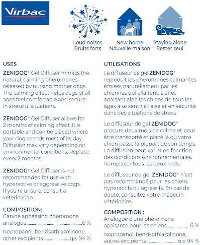 ZENIDOG Calming Pheromone Gel-Diffuser for Dogs - Dog Calming & Anxiety Supplements 7