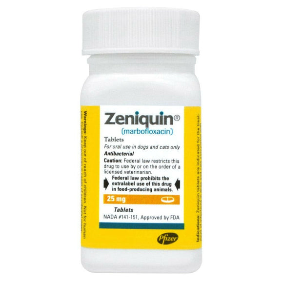 Zeniquin (marbofloxacin) Tablets - 25-mg / 1 tablet - Pet Medicine 4