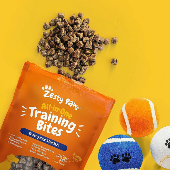 Zesty All in 1 Training Bite Peanut Butter Flavor Multivitamin Treats For Dogs (8 oz)