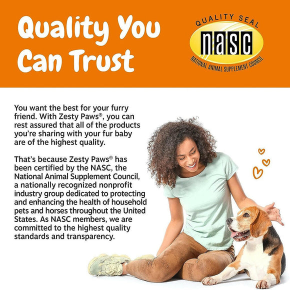 Zesty Paws Calming Bites Peanut Butter Flavored Chews for Dogs (90 ct)