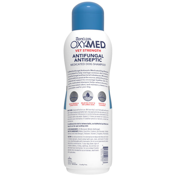 Tropicllean OxyMed Antifungal & Antiseptic Dog Shampoo, 20-oz