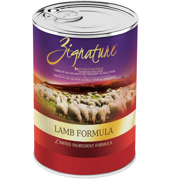 Zignature Limited Ingredient Formula Canned Dog Food 13-oz case of 12 - Lamb - Dog Food 8
