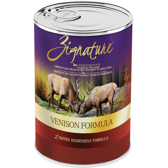 Zignature Limited Ingredient Formula Canned Dog Food 13-oz case of 12 - Venison - Dog Food 33