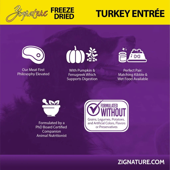 Zignature Turkey Entree Freeze-Dried Dog Food - Dog Food 3