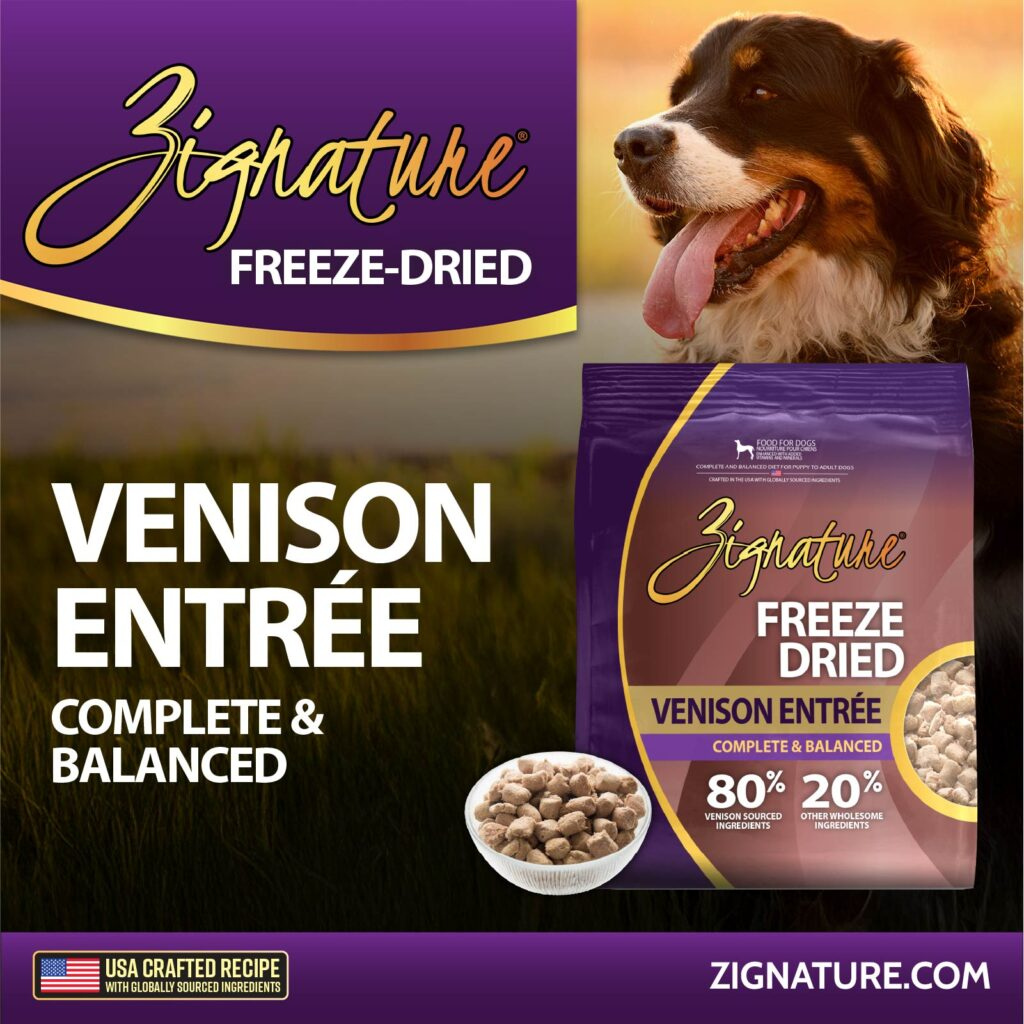 Zignature Venison Entree Freeze-Dried Dog Food